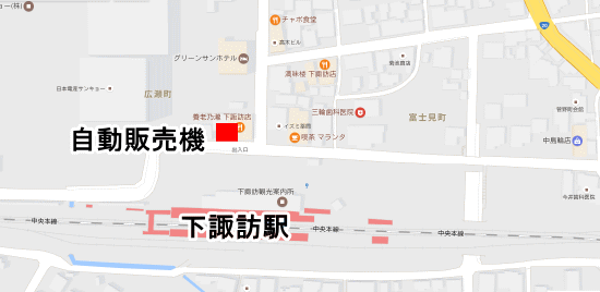 JR下諏訪駅前の地図